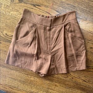 NEW - VERONICA BEARD - High-Waist Brown Women's Shorts - SAMPLE